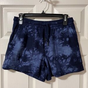 Athleta Farallon Shorts, Blue Tie Dye